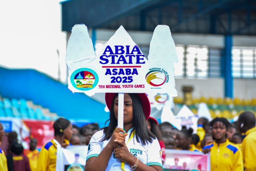 Standard bearer at the national youth games
